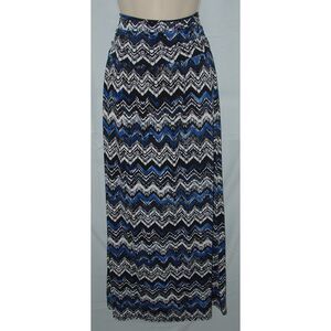 Multicolored Sz Small Foldover Waist Stretchy Jersey Knit Skirt Maxi AB STUDIO